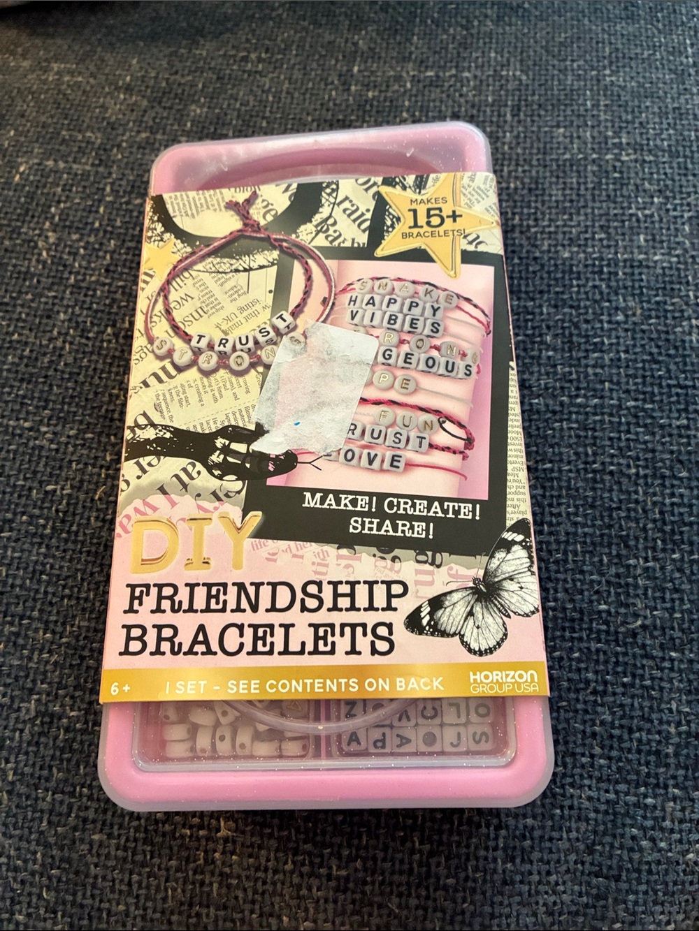 DIY Friendship Bracelets Kit - Pink